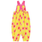 Younger Girls Yellow & Pink Flower Jumpsuit, 1, hi-res