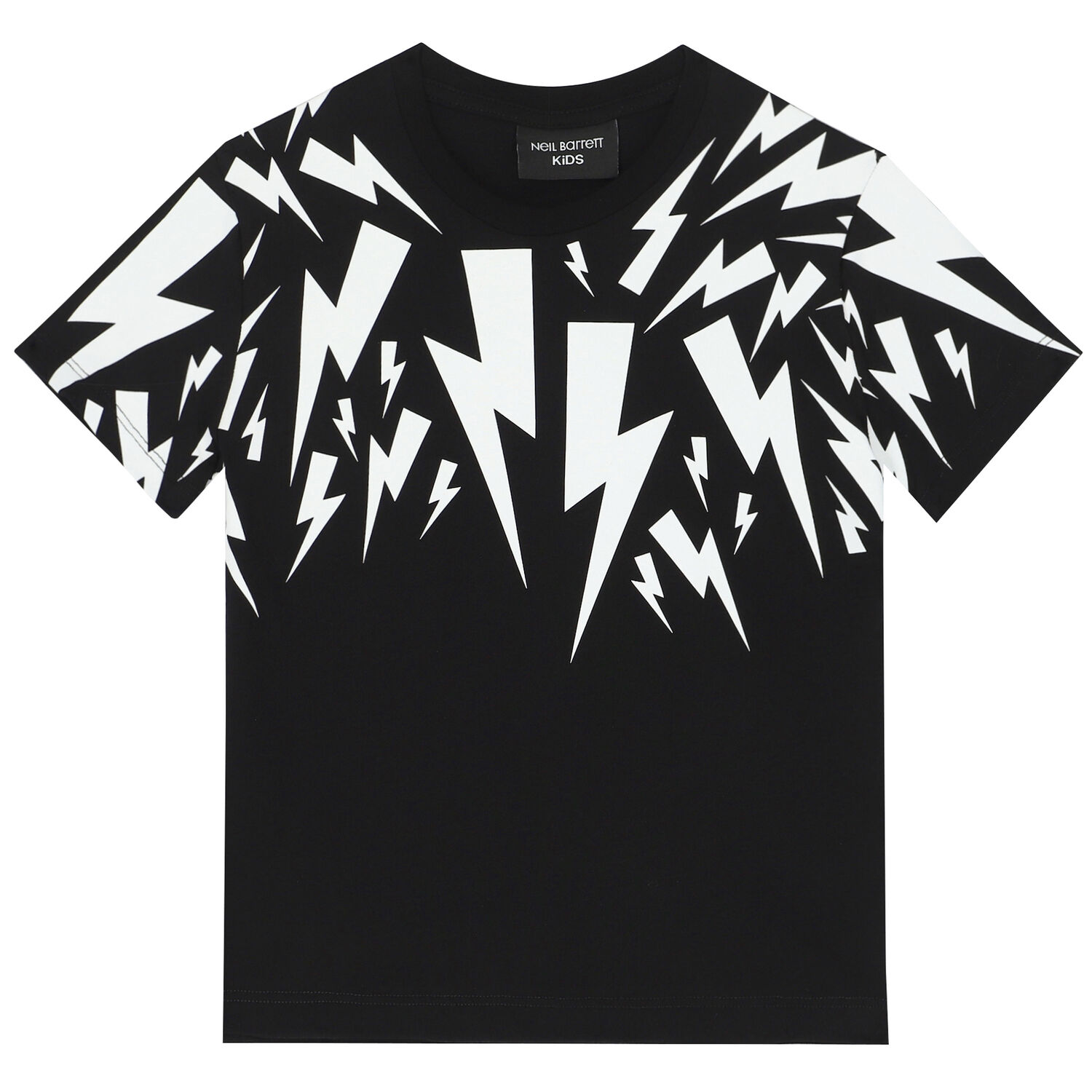 Boys Black Thunderbolt T-Shirt, 1, hi-res