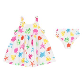 Younger Girls White Dress Set