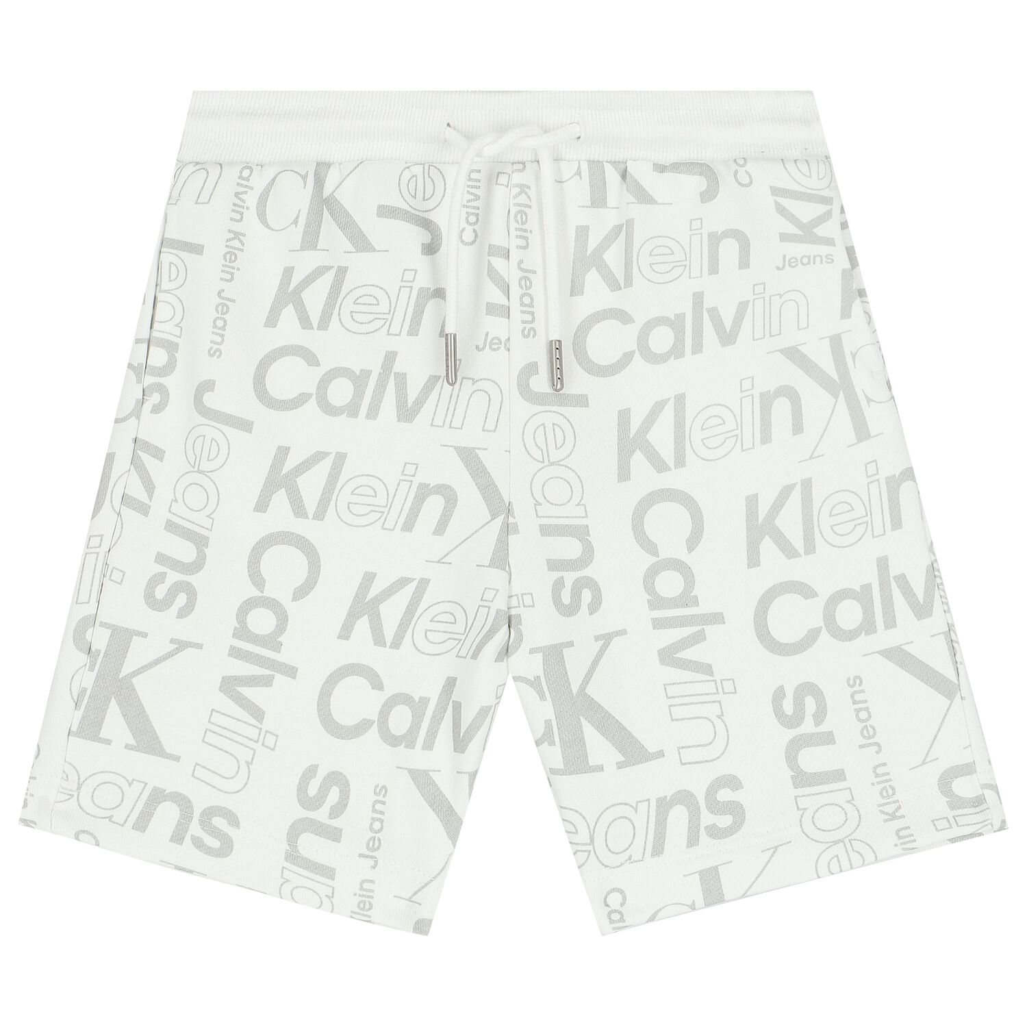 Boys White & Grey Logo Shorts, 1, hi-res image number null