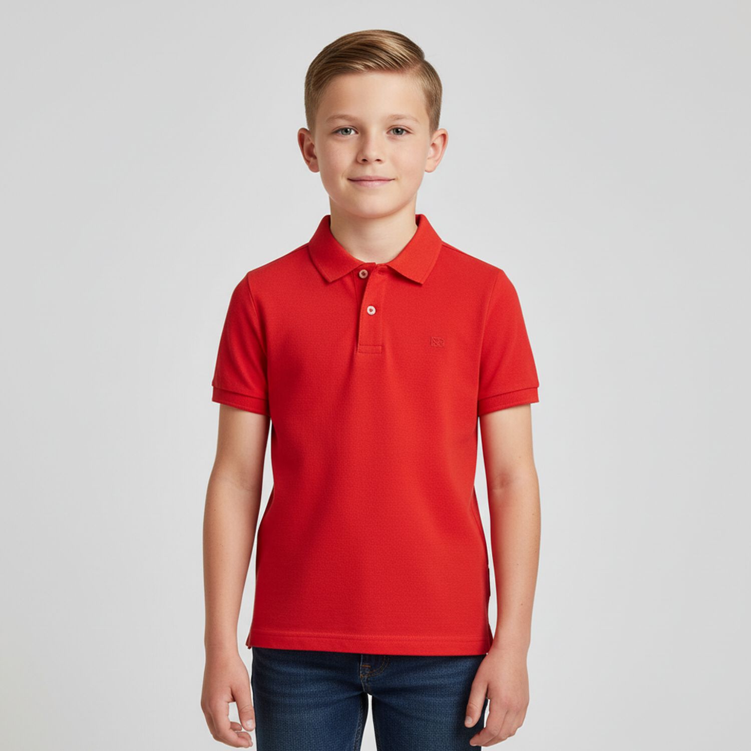 Boys Red Logo Polo Shirt, 2, hi-res image number null