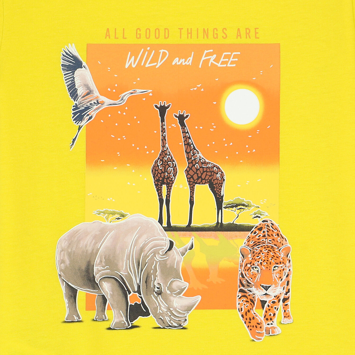 Boys Yellow Animals T-Shirt, 2, hi-res image number null