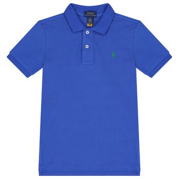 Boys Blue Logo Polo Shirt
