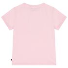 Girls Pink Necklace Logo T-Shirt, 2, hi-res