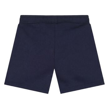 Younger Boys Navy Blue Logo Shorts