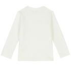 Baby Boys Ivory Dinosaur Long Sleeve Top, 1, hi-res