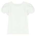 Girls White & Pink Floral Skirt Set, 1, hi-res