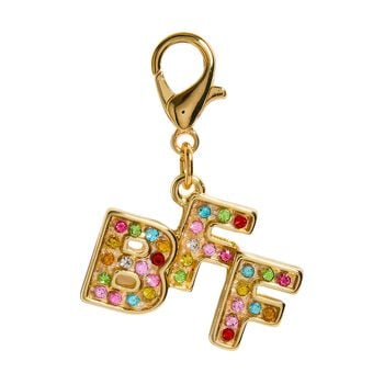 Gilrs Gold Rhinestone BFF Charm