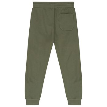 Boys Green Logo Joggers