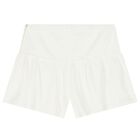 Girls White Flower Shorts Set, 2, hi-res