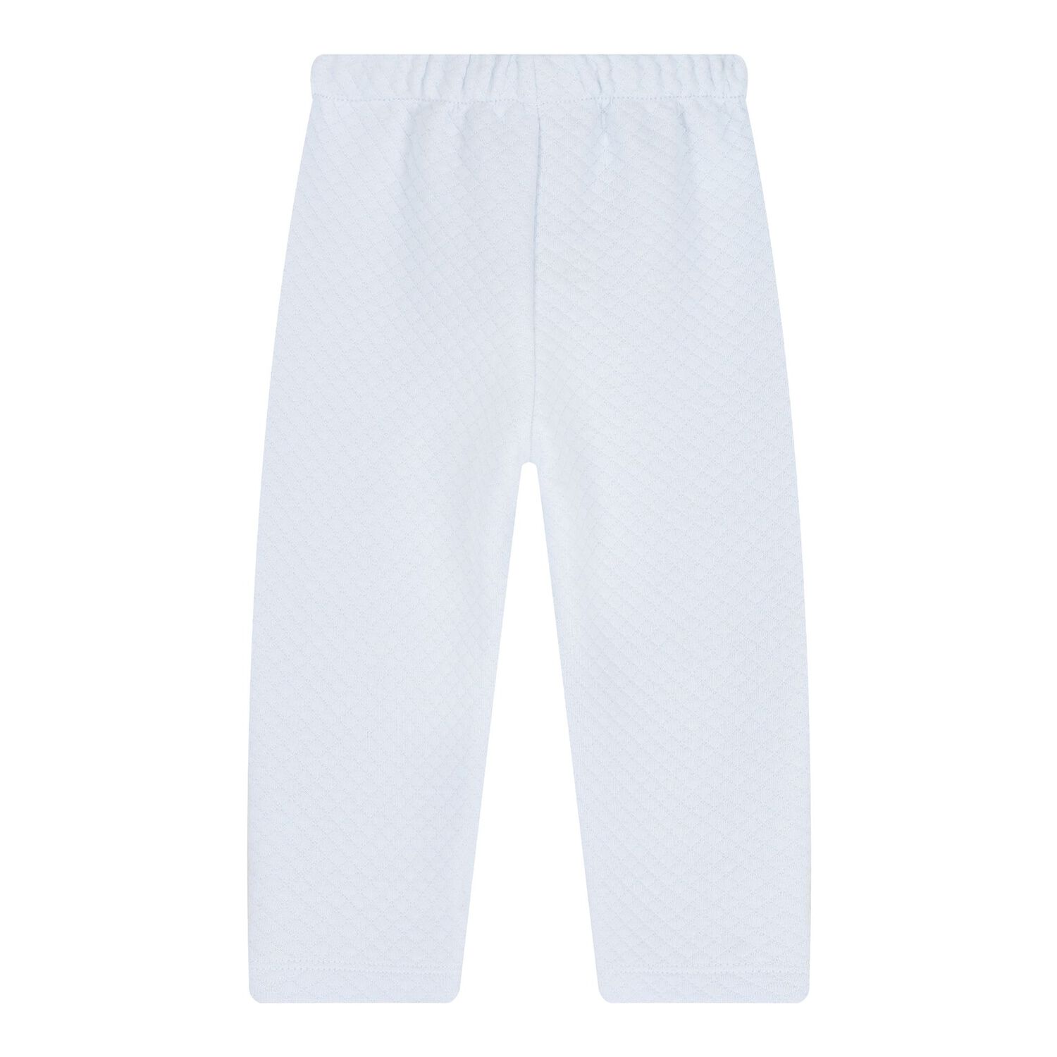 Baby Boys White & Blue Quilted Tracksuit, 1, hi-res