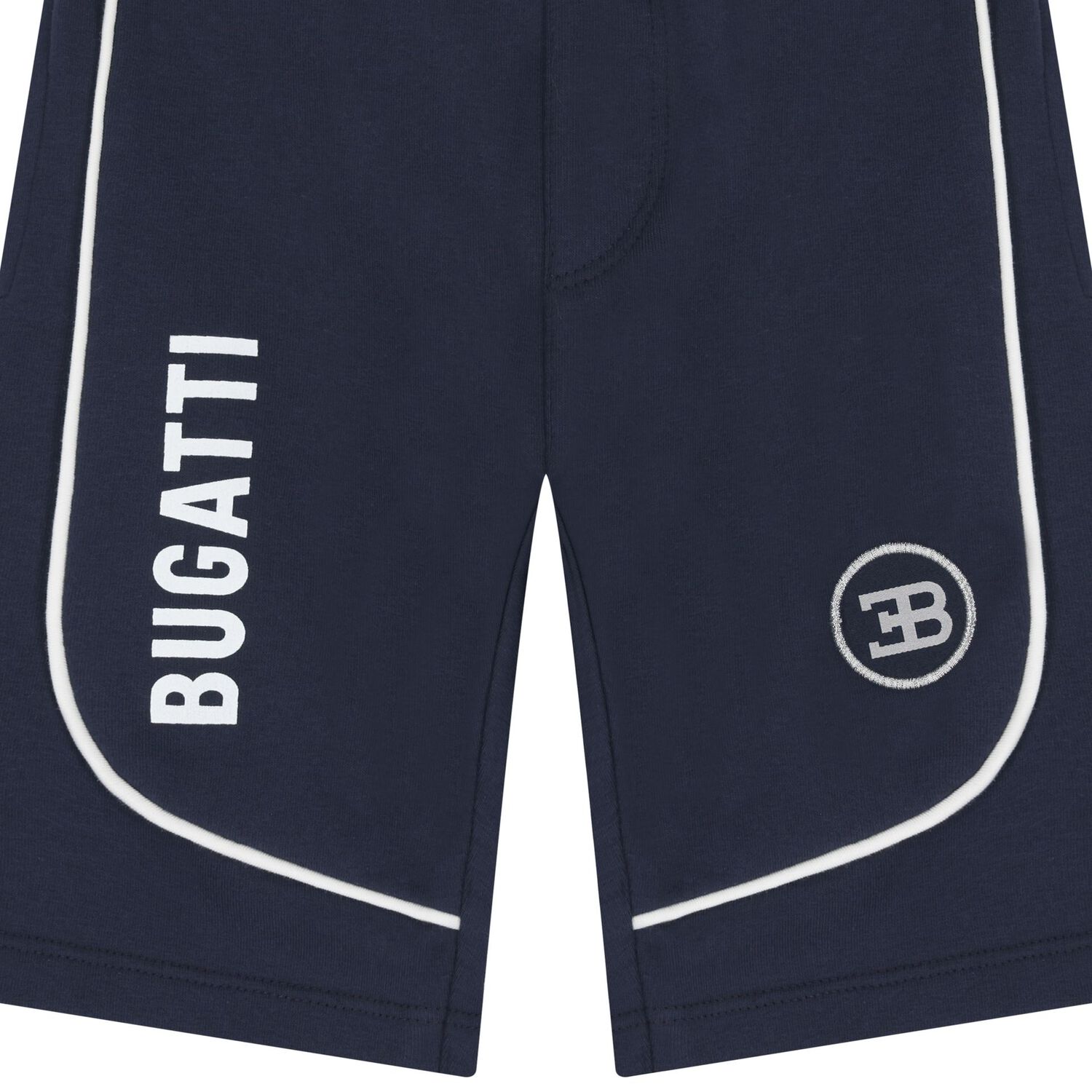 Younger Boys Navy Blue Logo Shorts, 1, hi-res