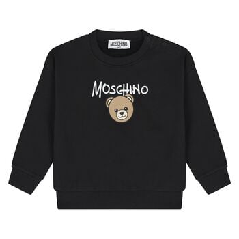 Younger Black Teddy Bear Logo Sweatshirt