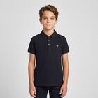 Boys Navy Blue Logo Polo Shirt, 1, hi-res