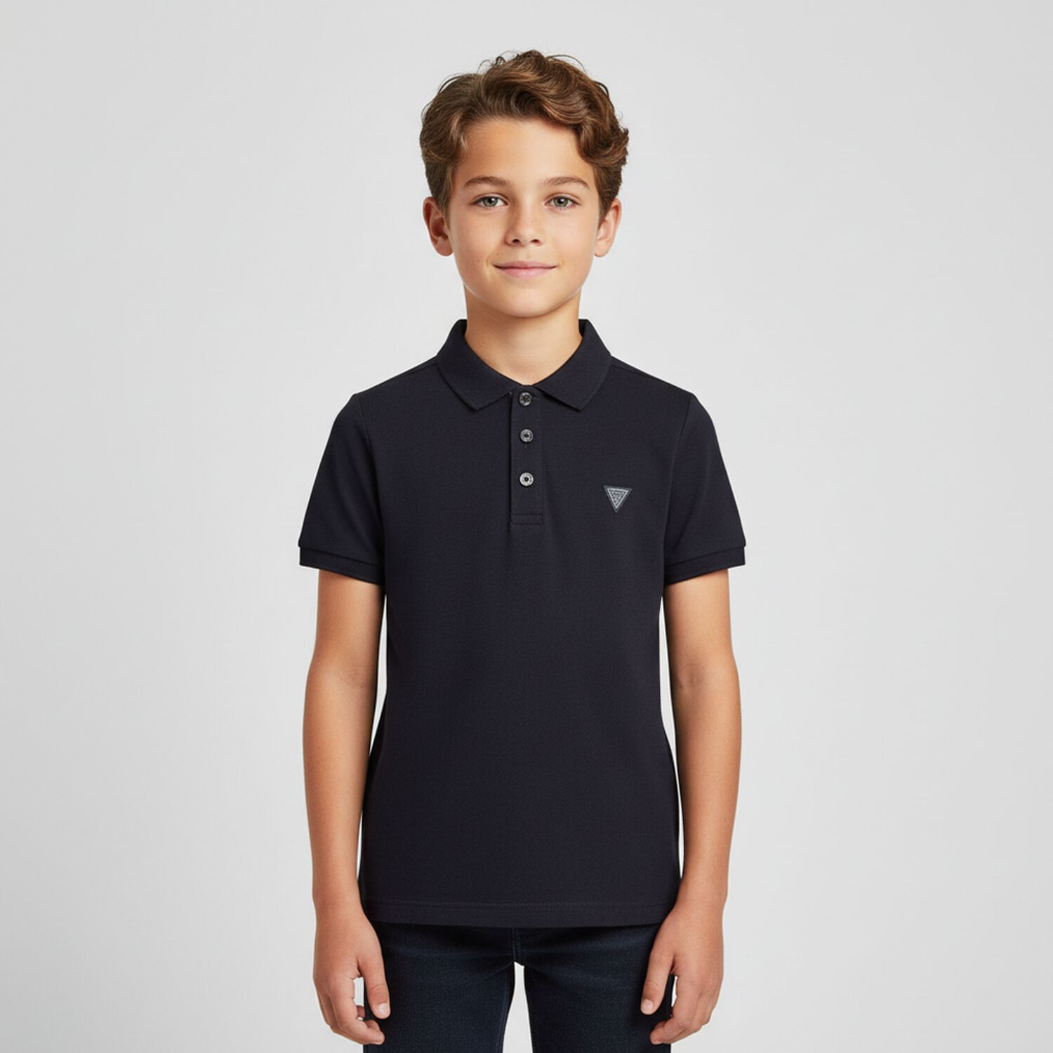 Boys Navy Blue Logo Polo Shirt, 1, hi-res image number null