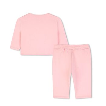 Younger Girls Pink Logo Tracksuit