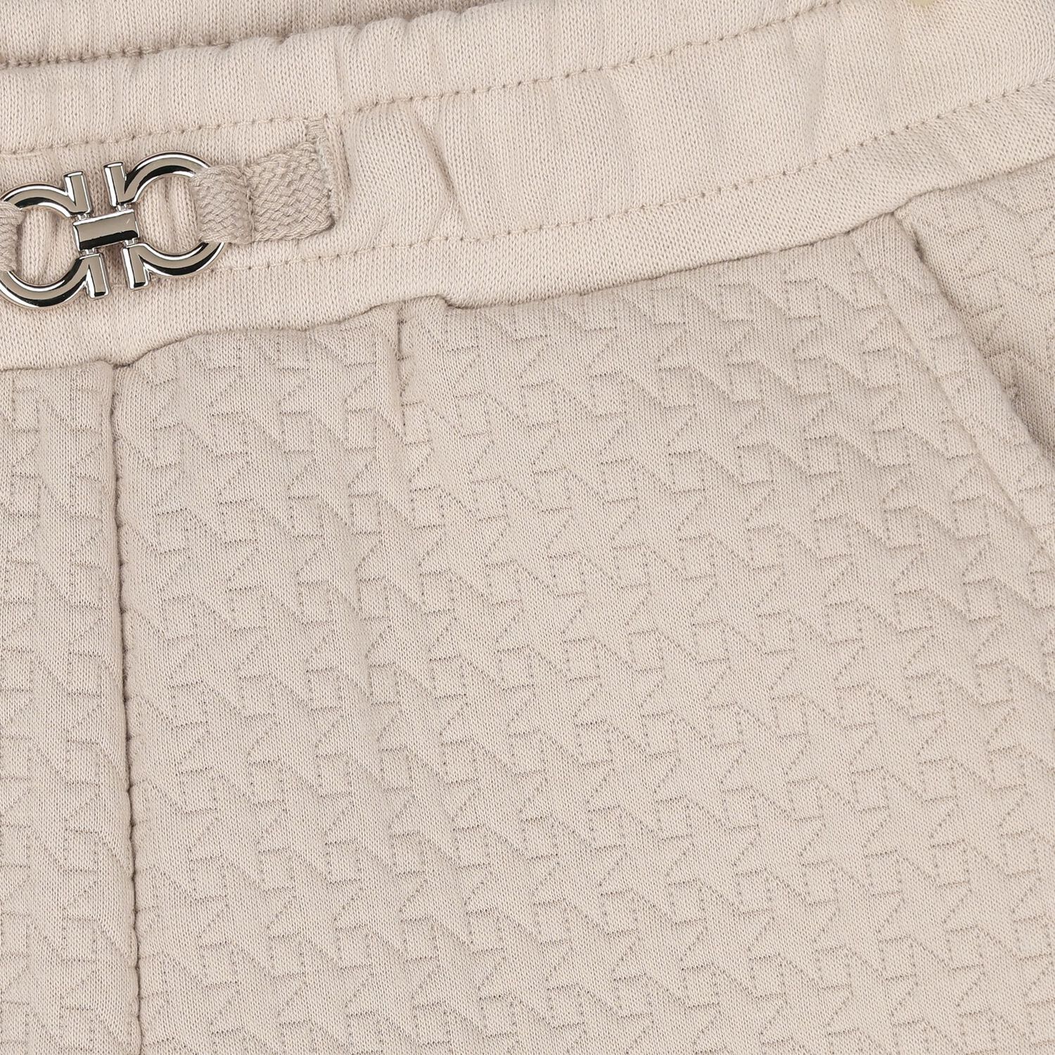 Girls Beige Wide Leg Trouser Set, 1, hi-res