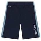 Boys Navy Blue Cotton Jersey Shorts, 1, hi-res