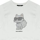 Girls White Logo T-Shirt, 2, hi-res