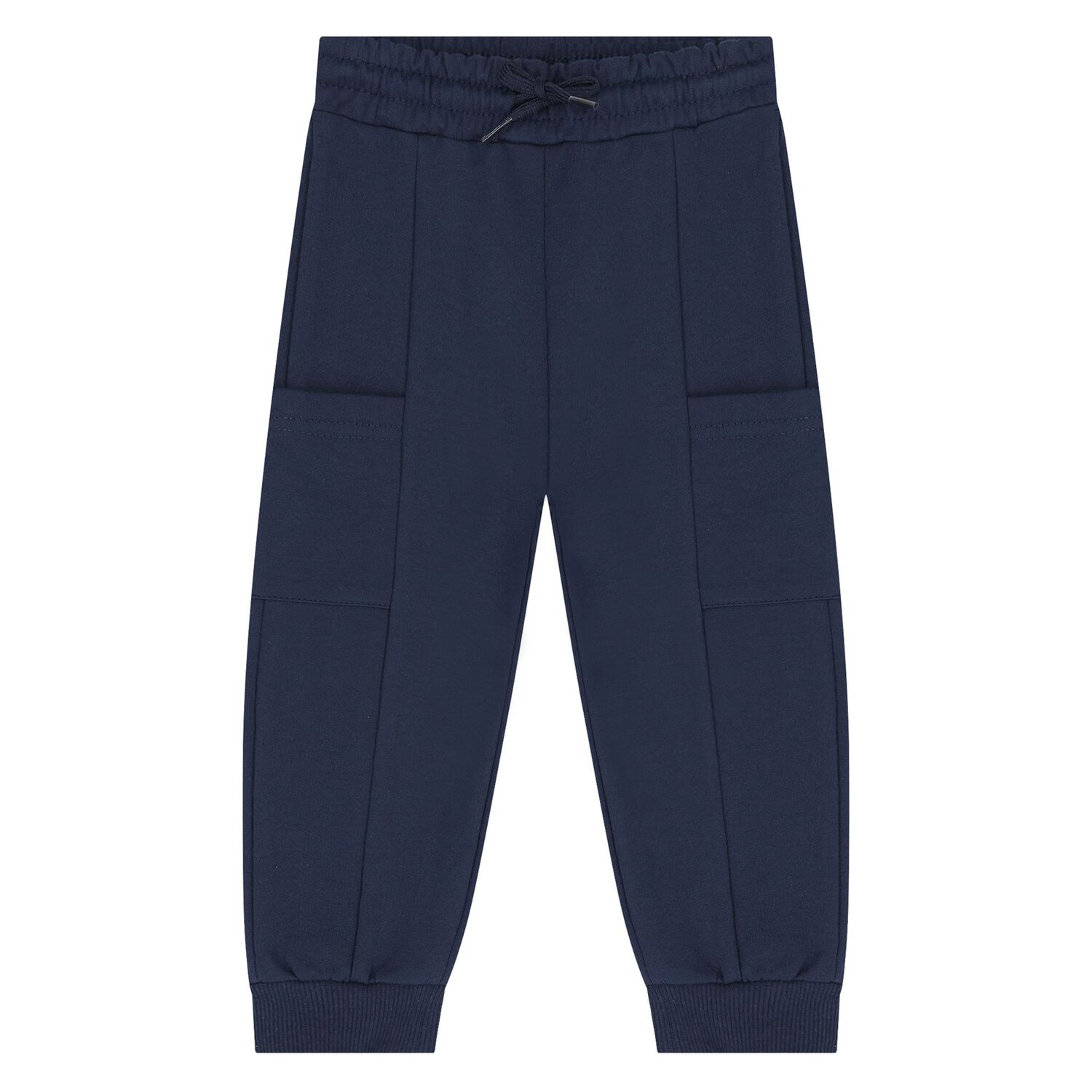 Baby Boys Ivory & Navy Blue Teddy Bear 3 Piece Tracksuit, 1, hi-res