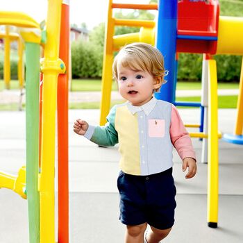 Baby Boys Multi-Colored Logo Shirt