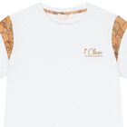 Boys White Logo T-Shirt, 1, hi-res