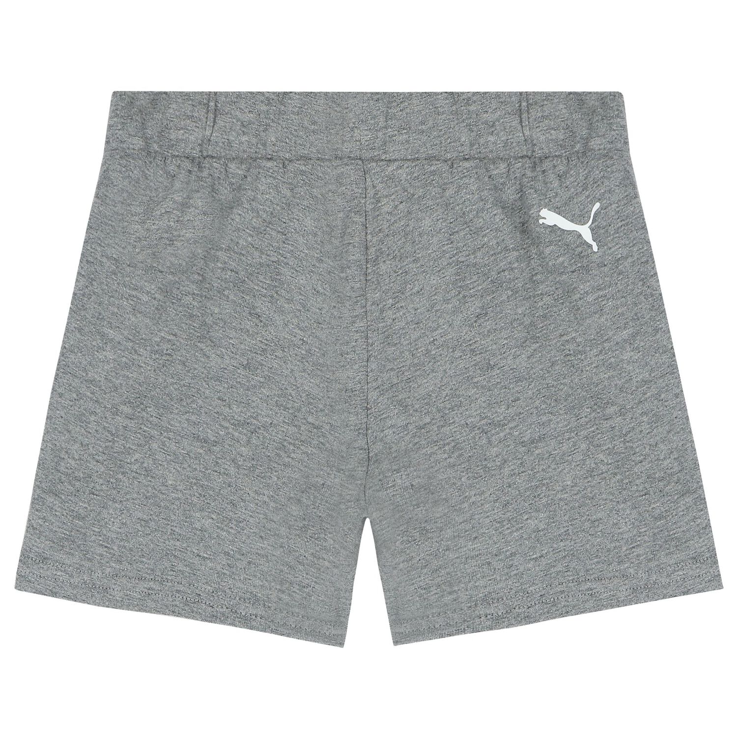 Boys White & Grey Logo Shorts Set, 1, hi-res