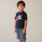 Boys Blue Denim Shorts , 1, hi-res