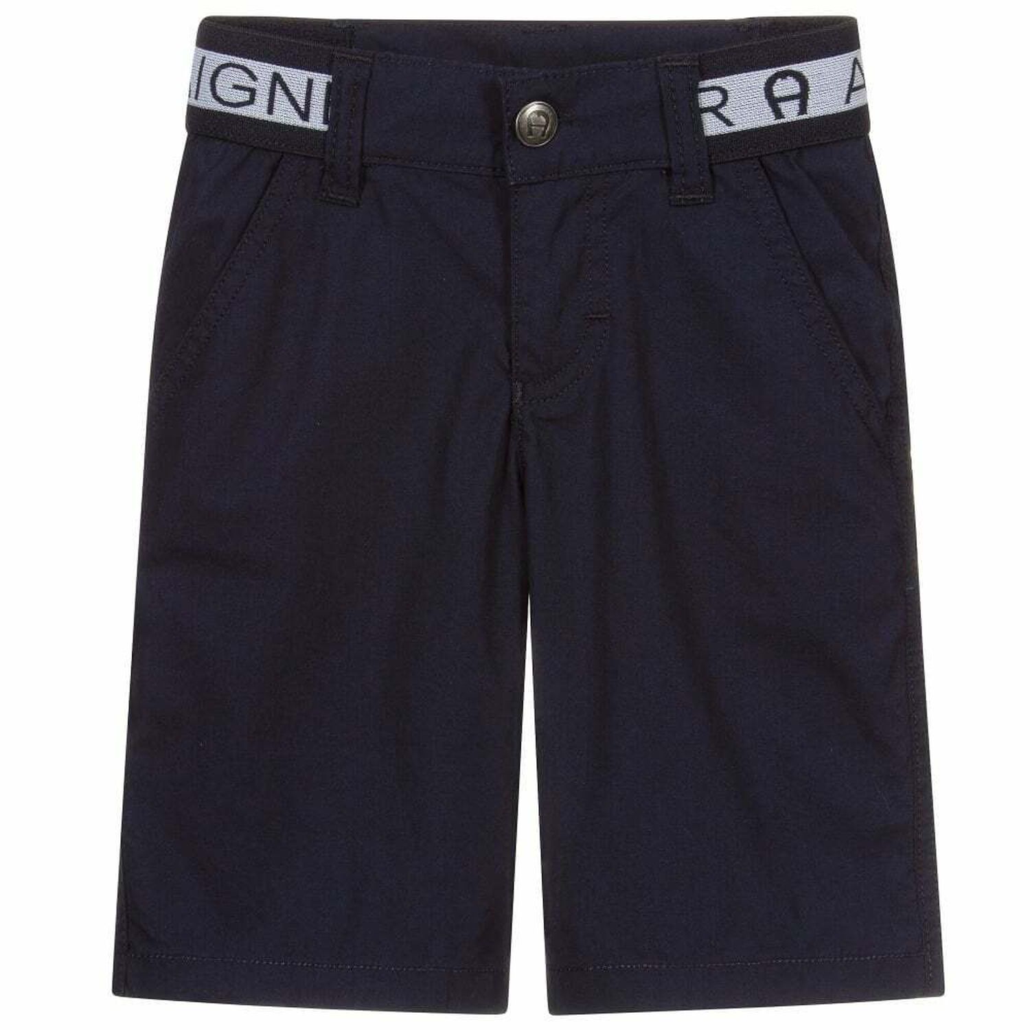 Boys Navy Blue Logo Shorts, 1, hi-res image number null