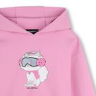 Girls Pink Choupette Hooded Dress, 1, hi-res