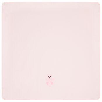 Baby Girls Pink Teddy Bear Logo Blanket