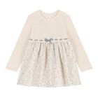 Baby Girls Ivory Knitted Dress, 1, hi-res