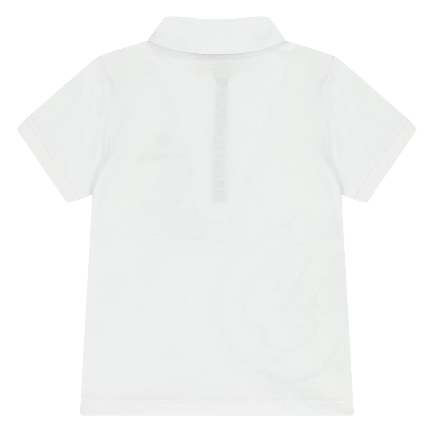 Younger Boys White Logo Polo Shirt, 1, hi-res