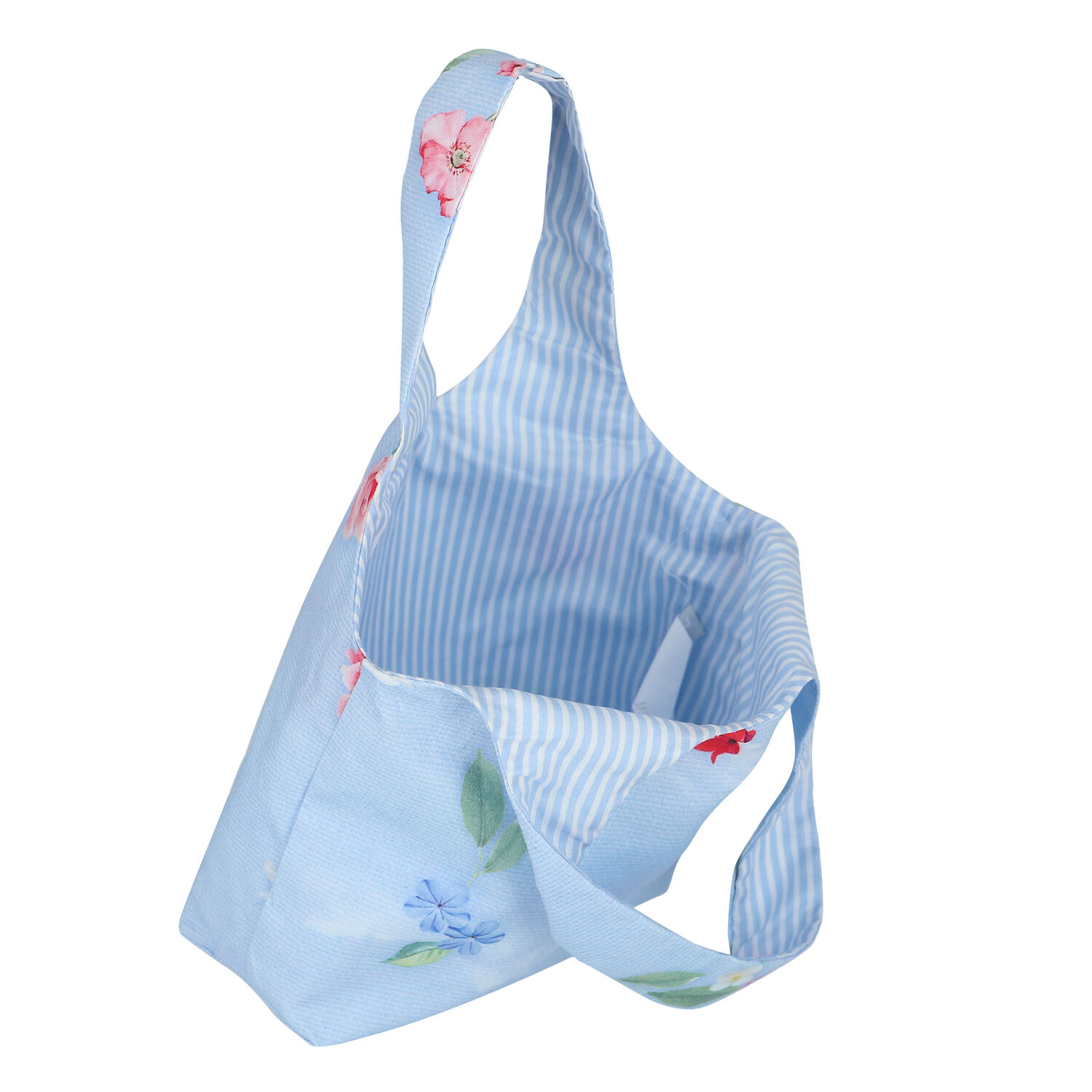 Girls Blue Floral Bag, 3, hi-res