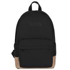 Younger Boys Black & Beige Logo Backpack ( 42cm ) , 1, hi-res