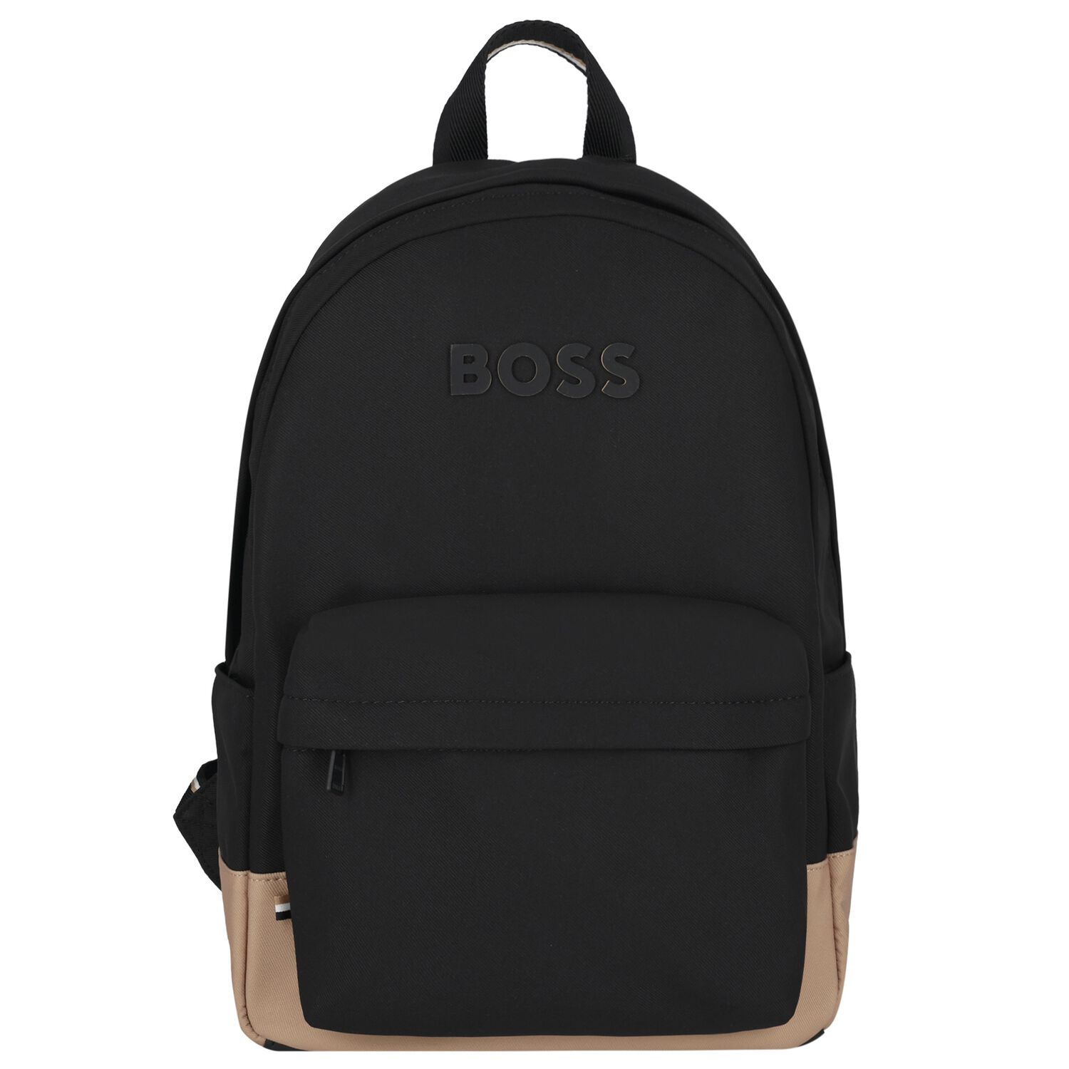 Younger Boys Black & Beige Logo Backpack ( 42cm ) , 1, hi-res