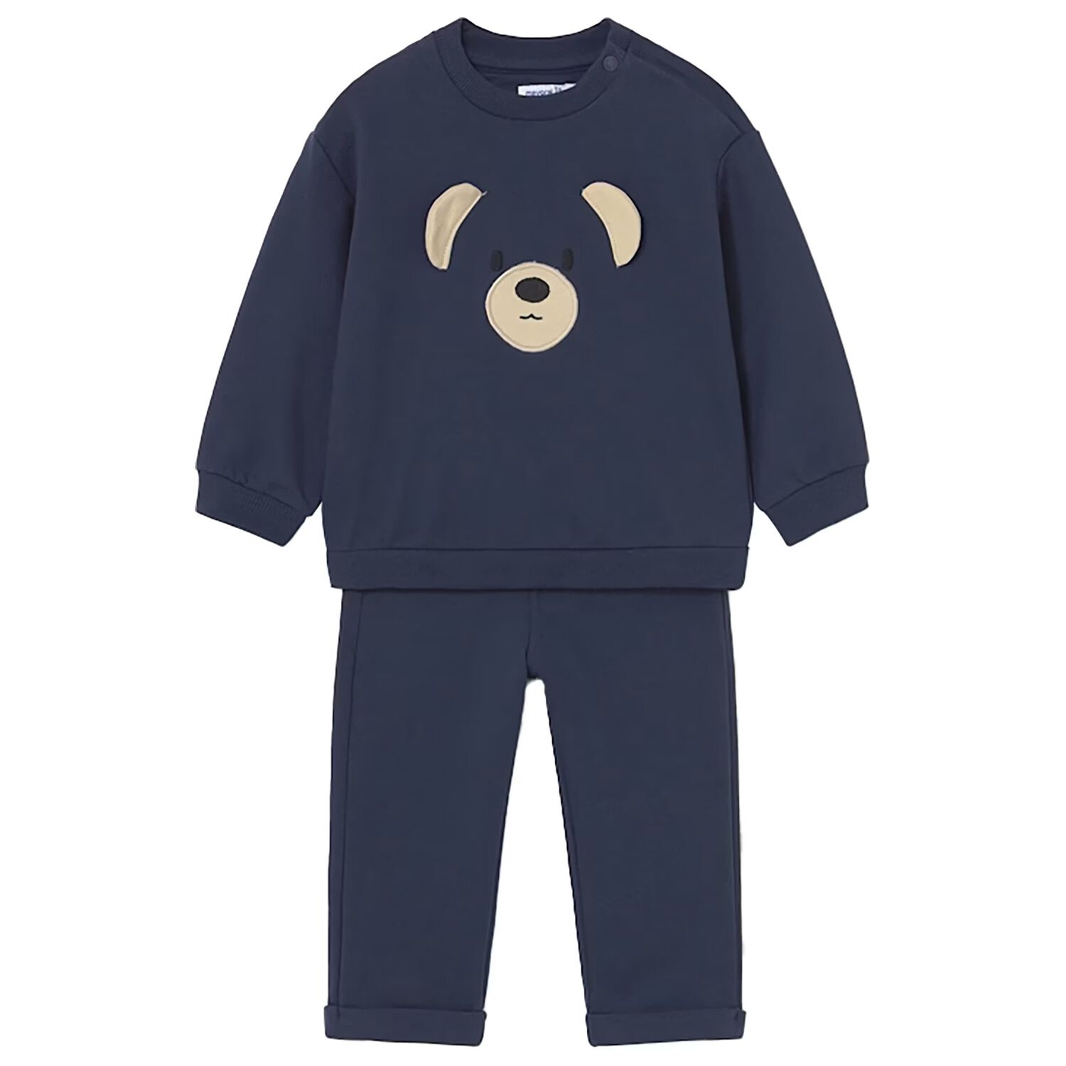 Younger Navy Blue Teddy Bear Tracksuit, 1, hi-res