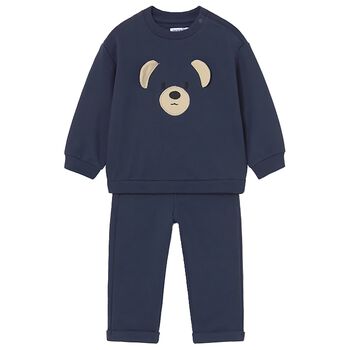 Younger Navy Blue Teddy Bear Tracksuit