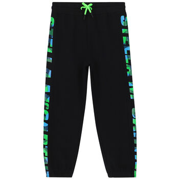 Boys Black Logo Joggers