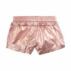 Girls Rose Gold Faux Leather Shorts, 1, hi-res