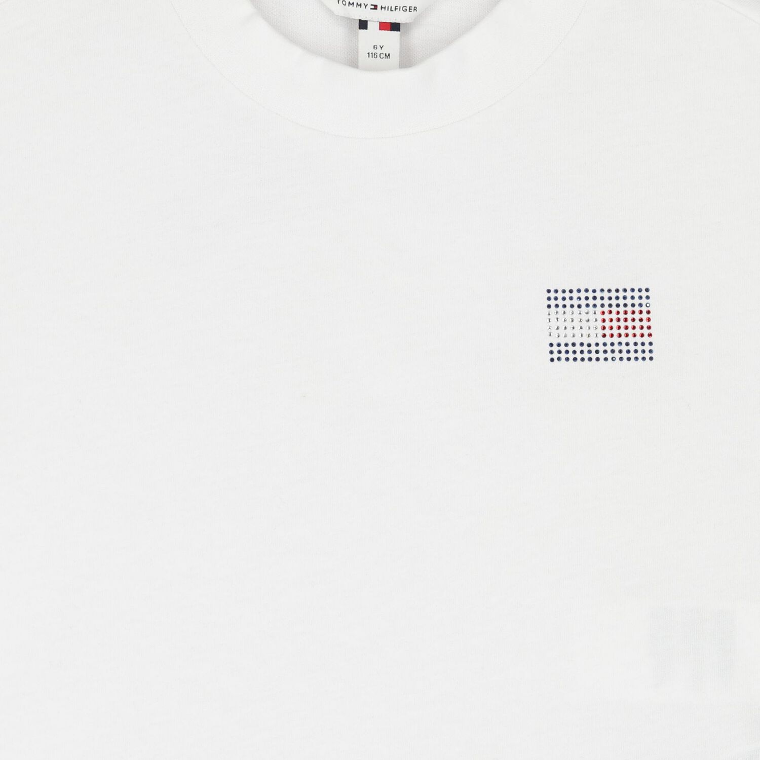 Girls White Embellished Logo T-Shirt, 3, hi-res