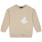 Girls Beige Bag Logo Sweatshirt, 2, hi-res