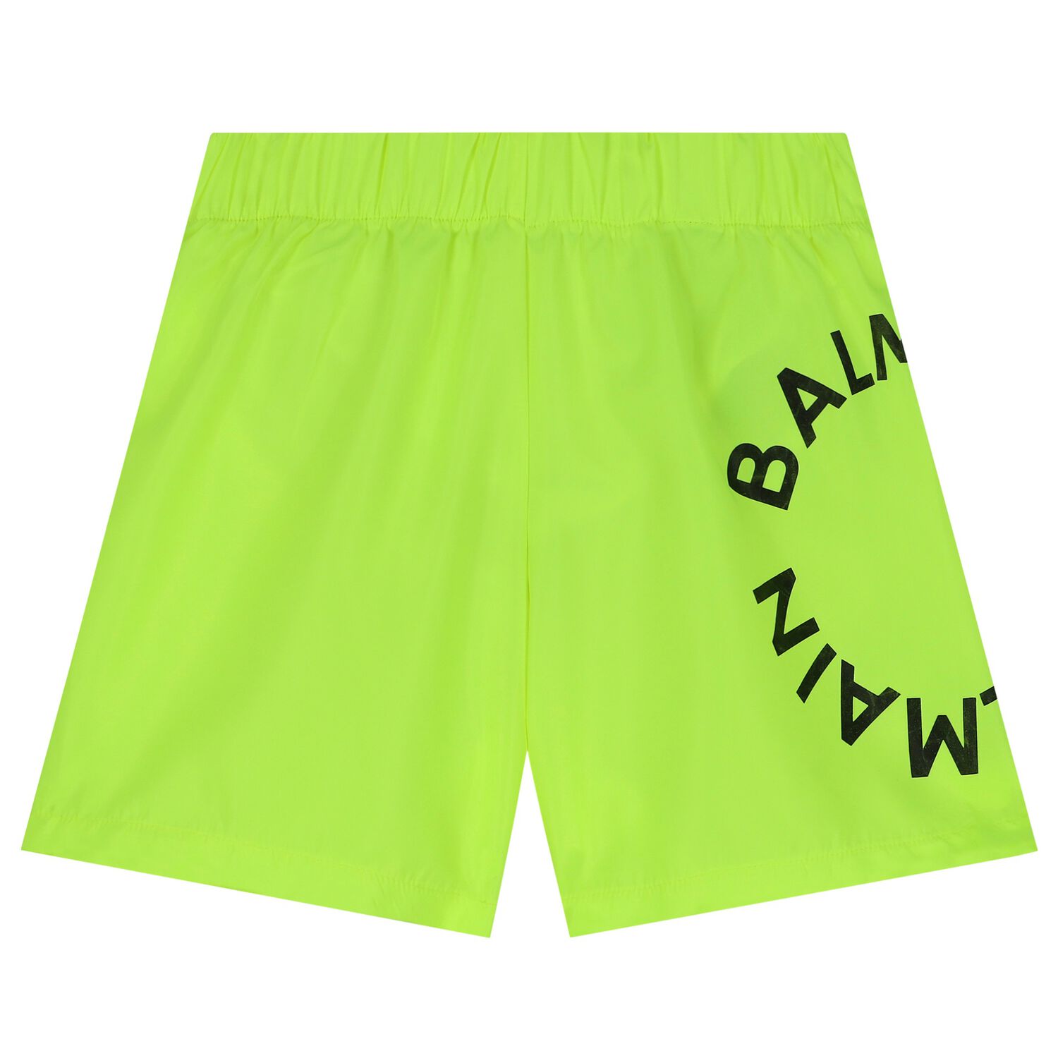 Boys Neon Green Logo Swim Shorts, 1, hi-res
