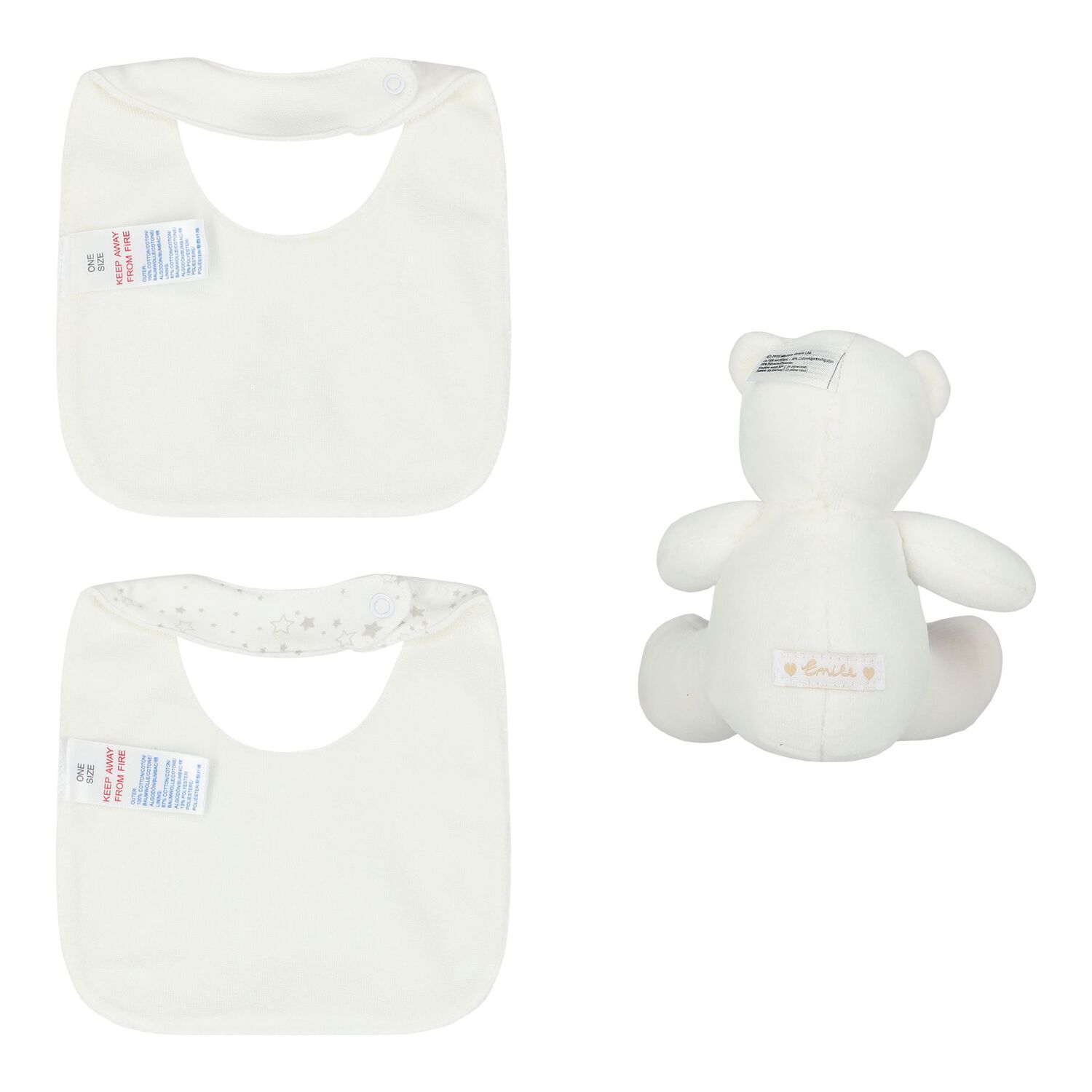 Baby White Bib Gift Set, 1, hi-res