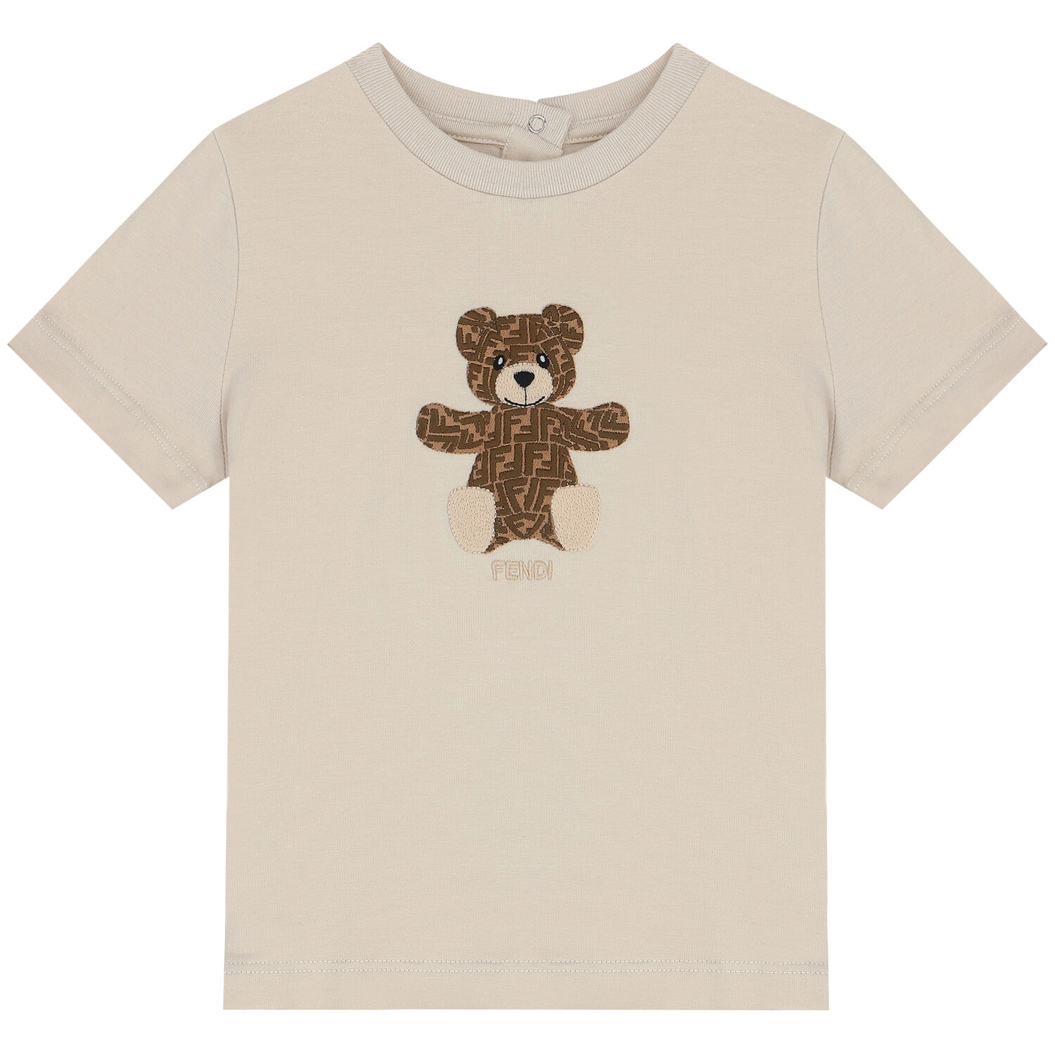 Beige Teddy Logo T-Shirt, 1, hi-res