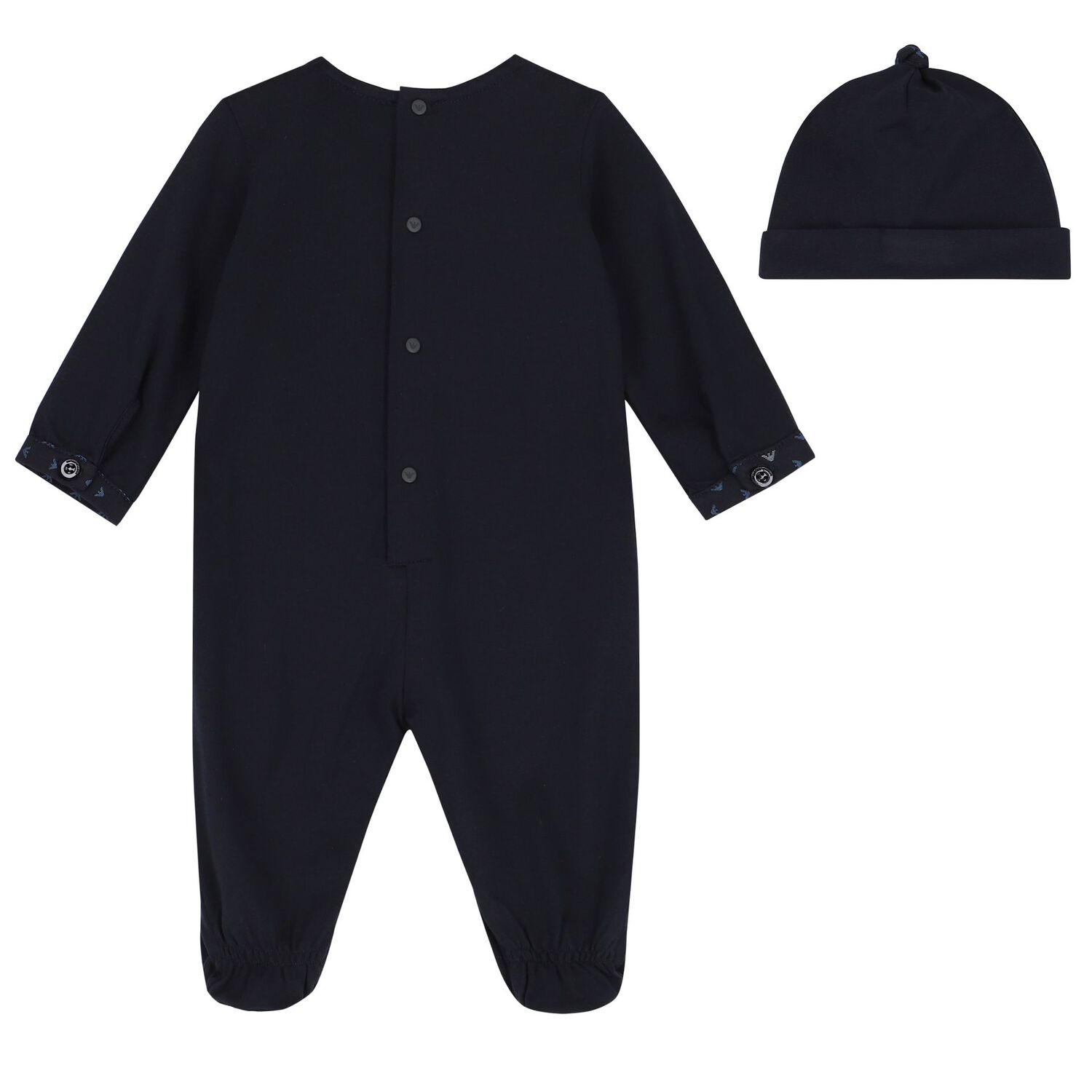 Baby Boys Navy Blue Logo Babygrow Gift Set, 4, hi-res