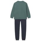 Boys Green & Navy Blue Tracksuit, 1, hi-res