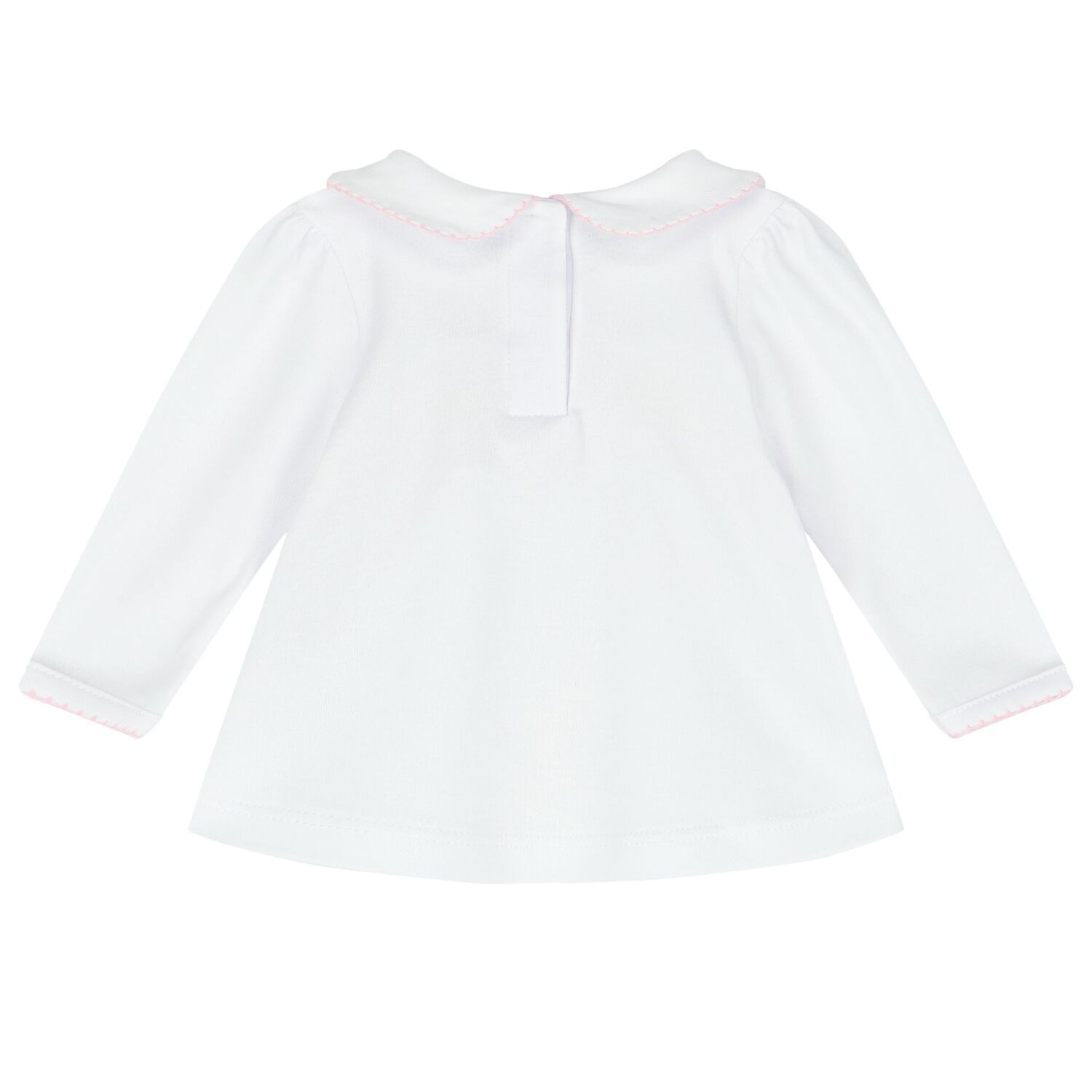 Baby Girls White and Pink Smocked Set, 1, hi-res image number null