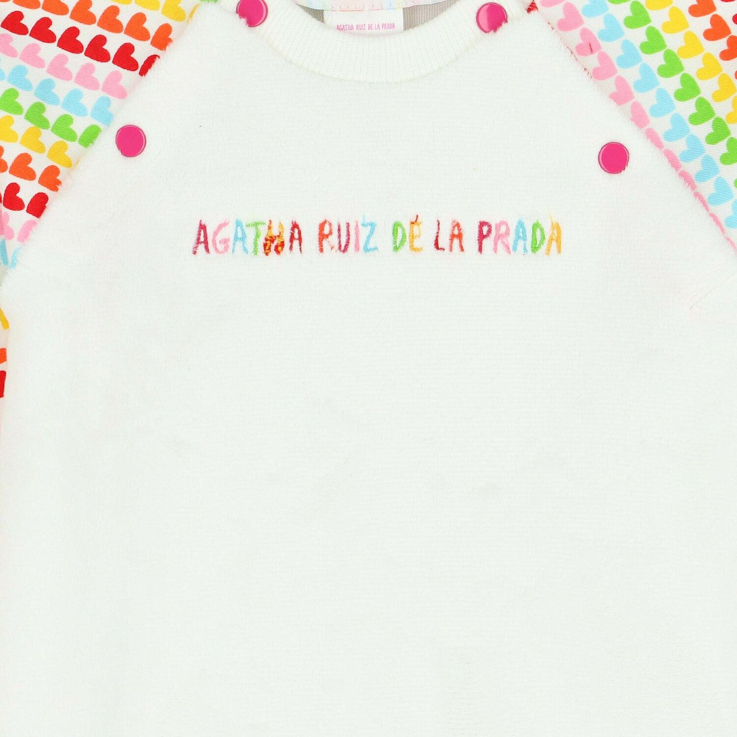 Baby Girls White Velour Romper, 1, hi-res