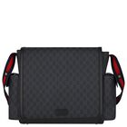 Black GG Supreme Baby Changing Bag, 1, hi-res